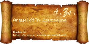 Argyelán Zsuzsanna névjegykártya